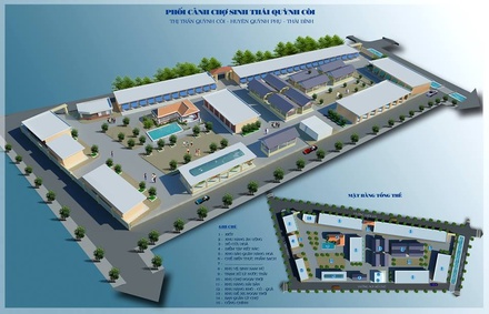 Công trình dự án Chợ Quỳnh Côi huyện Quỳnh Phụ giai đoạn I. 