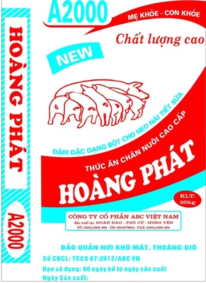 Đậm đặc cao cấp dùng cho heo A2000